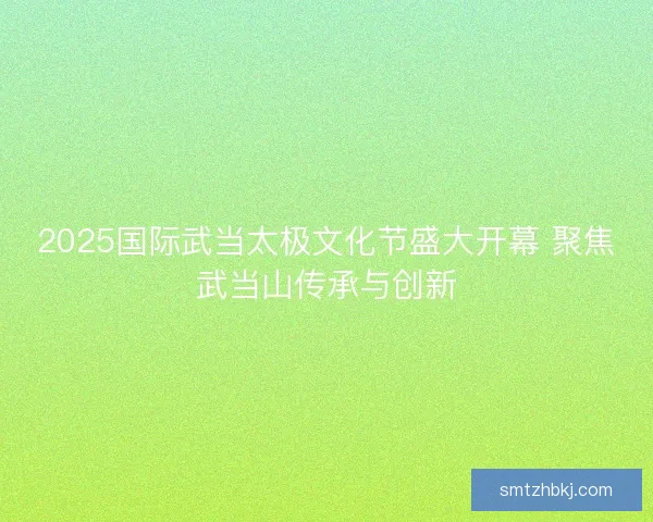 2025国际武当太极文化节盛大开幕 聚焦武当山传承与创新